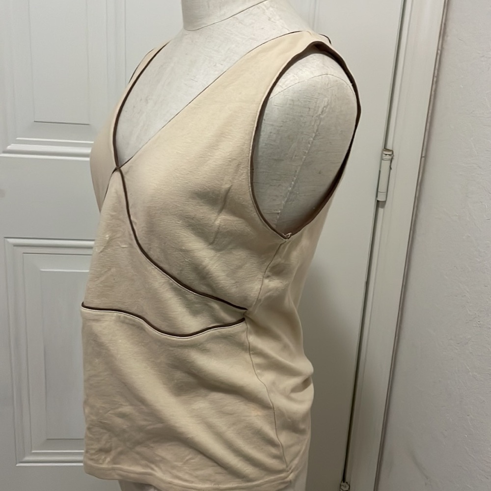 🌷SO  TOP size XL beige and brown color 🌷 - Picture 3 of 7